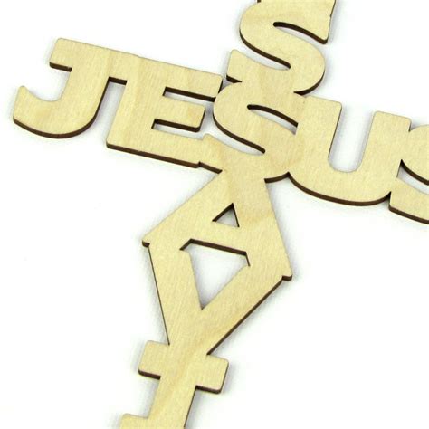 "Jesus Is Savior" Laser Cut Cross - The Crafty Smiths