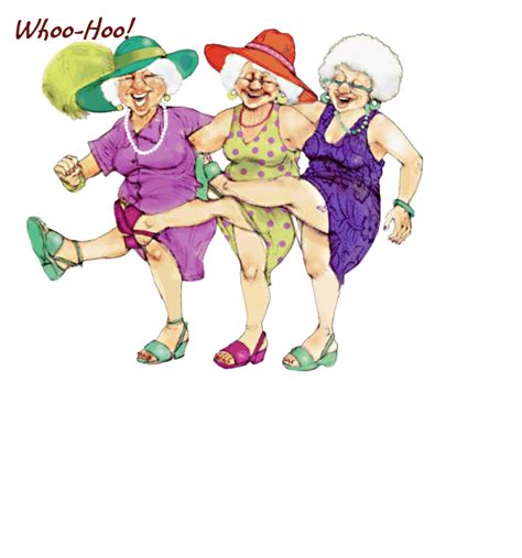 old ladies dancing cartoon - Clip Art Library