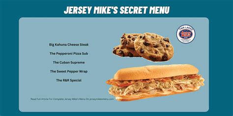 Jersey Mike's Secret Menu 2024 - Jersey Mike's Menu (Subs Menu) [2023 ...