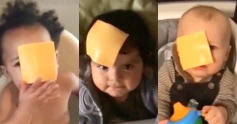 The viral 'Cheese Challenge' involves throwing cheese at babies.