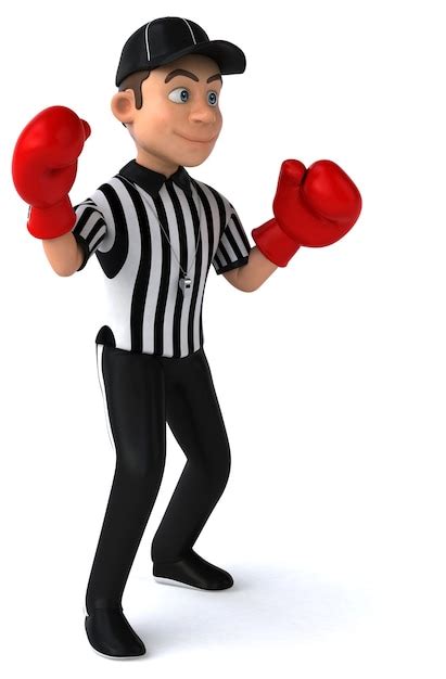 Premium Photo | Fun illustration of an american referee boxing