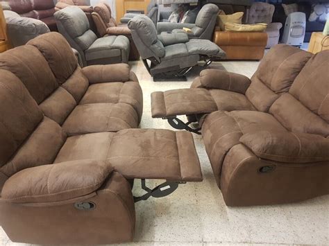 Harvey's brown nubuck recliner sofas ex display | in Ashton-under-Lyne, Manchester | Gumtree