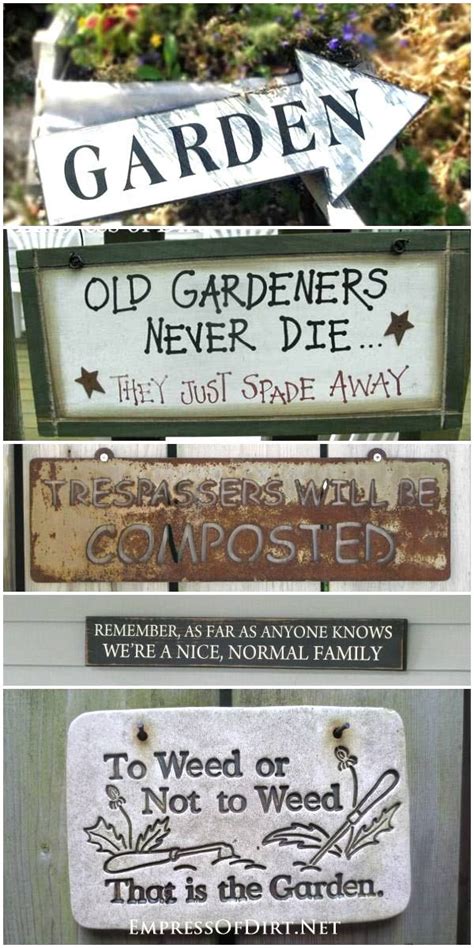 60 Garden Sign Ideas—Funny, Sweet, & Practical | Garden quotes, Garden ...