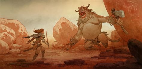 ArtStation - Ogre Battle, Tim Mcburnie | Ogre, Ogre battle, Fantasy art