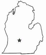 Michigan Upper Peninsula Stencil Sketch Coloring Page sketch template