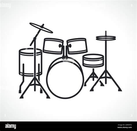 drum set icon isolated vector Stock Vector Image & Art - Alamy