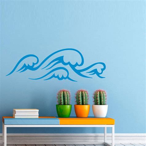 Sea Ocean Waves Wall Decal Stickers Marine Waterproof Vinyl Art Wall ...