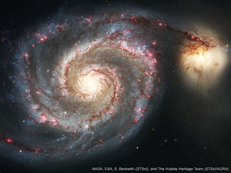 Whirlpool Galaxy - Free Space Wallpaper on Sea and Sky