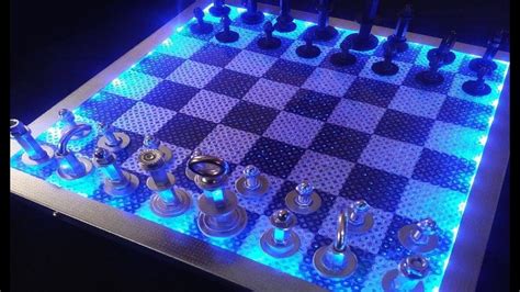 RGB LED LIGHT Chess Board-Epoxy Resin & Wood, Nuts & Bolts Chess -DIY - YouTube