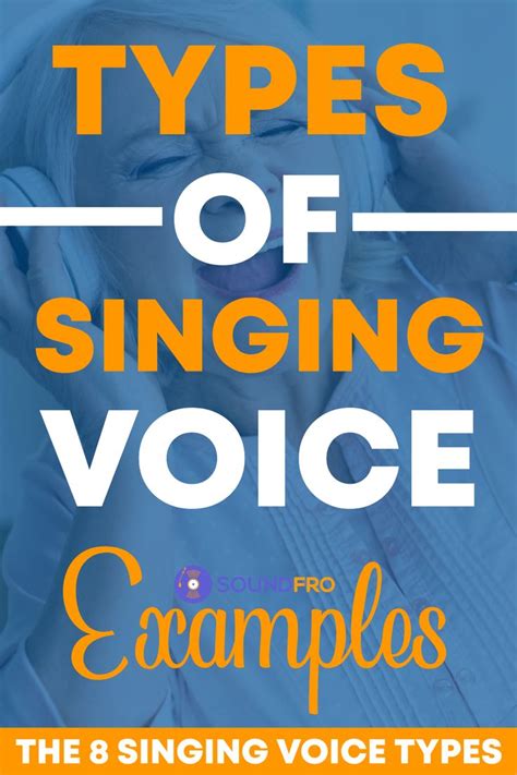 Types Of Singing Voice Examples: The 8 Singing Voice Types |‌ Sound Fro in 2021 | Voice type ...