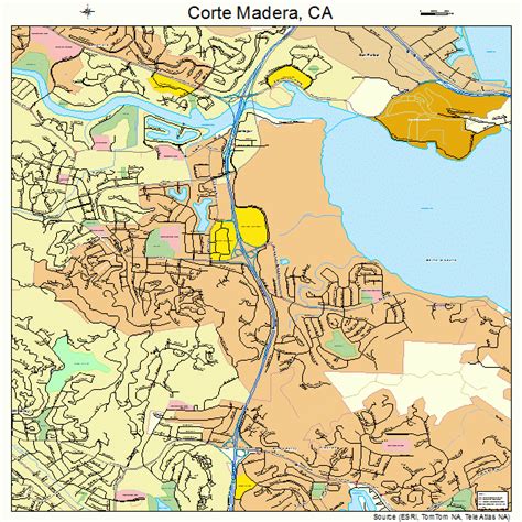 Corte Madera California Street Map 0616462