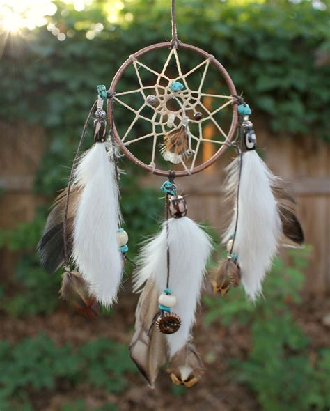 Luck & Health Dreamcatcher, Copper / Turquoise, Native American, Handmade (Small) by Dreamforum ...