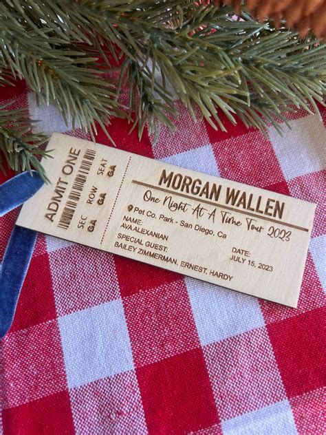 Concert Ticket Christmas Gift, Concert Memory Ornament - Etsy