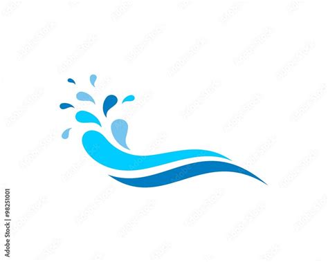 Blue Water Splash Logo Stock Vector | Adobe Stock