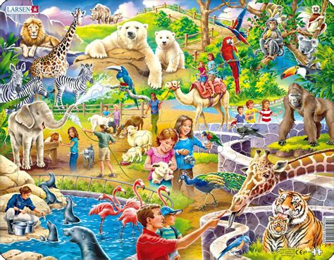 Larsen Puzzles Zoo Animals Children's Educational Jigsaw Puzzle - 48 ...