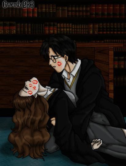 Kissing - Harry and Hermione Fan Art (8693371) - Fanpop