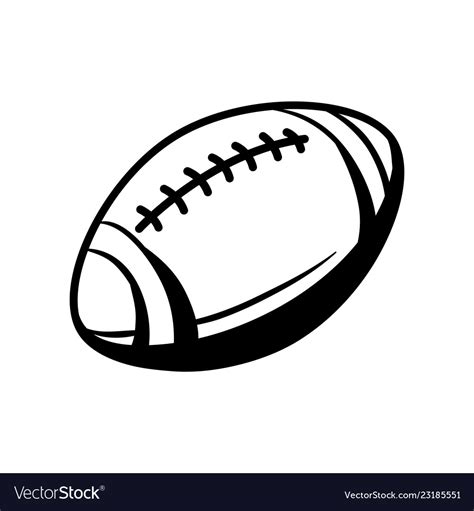 Black and white rugball Royalty Free Vector Image