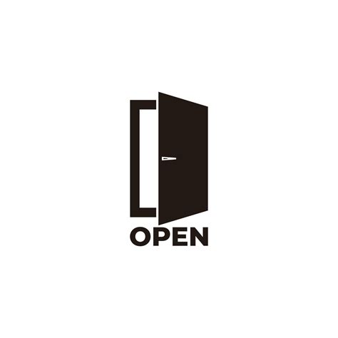 open symbol door simple geometric design vector 8023134 Vector Art at Vecteezy