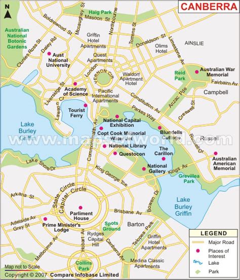 Canberra Map - Australia