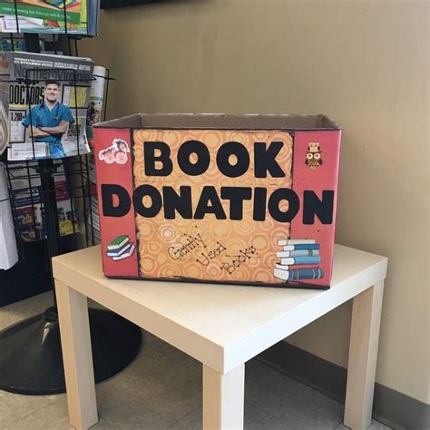 BOOK DONATION: Simple box for dealership | Donate books, Donation box, Donate