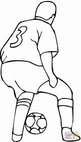 Ausmalbild Fußballspieler Mit Der Nummer 3  Ausmalbilder Kostenlos sketch template