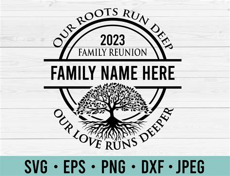 Family Reunion Tree SVG 2023 Our Roots Run Deep SVG Family - Etsy Australia