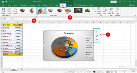 Cara Membuat Grafik Lingkaran Di Excel Diagram Dan Grafik Images And ...