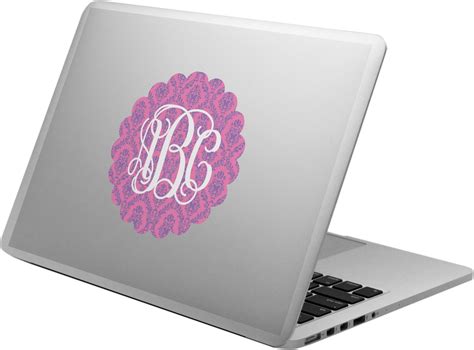 Custom Pink & Purple Damask Laptop Decal (Personalized) | YouCustomizeIt