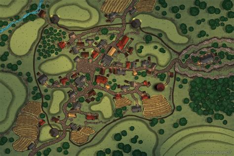 ArtStation - Rebuilt, Walled & Expanded Phandalin Town Map [60 x 40] - [Summer/Winter]