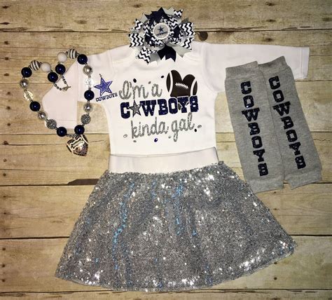 Dallas Cowboys Girls Outfit | Cowboy girl outfits, Girls football ...