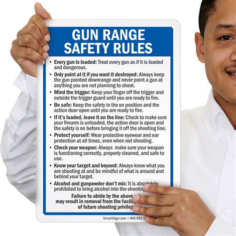 Gun Range Safety Rules Sign, SKU: S2-1285