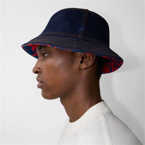 Reversible Denim Bucket Hat in Indigo/pillar - Men | Burberry® Official