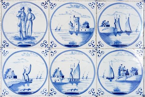 Blue delft tiles — Stock Photo © magann #119305364