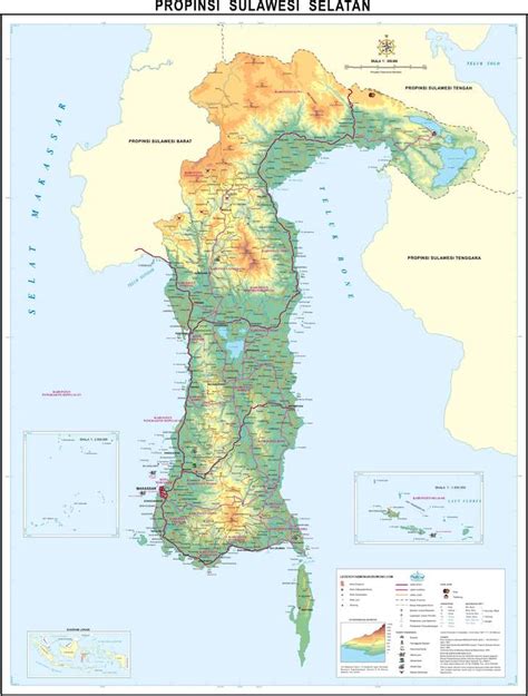 Peta Sulawesi Selatan - South Sulawesi Map