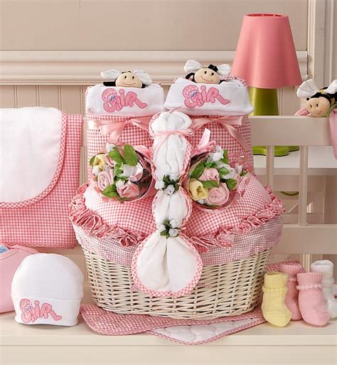 New Twin Girl Newborn Gift Basket