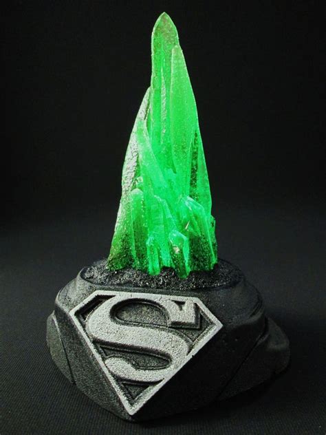 Superman Kryptonite Crystal Prop Replica Statue Glow in the | Etsy