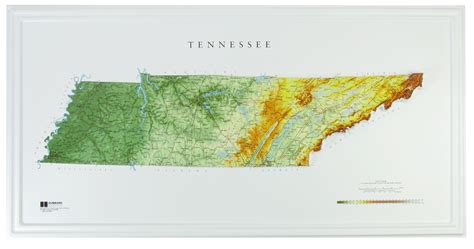 Tennessee Raised Relief 3D map – RaisedRelief.com