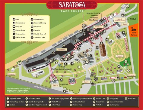 Saratoga Race Course map | Horse Racing | Animal Racing