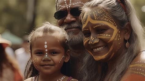 Premium Photo | A family celebrates and honors their Native Australian culture through ...