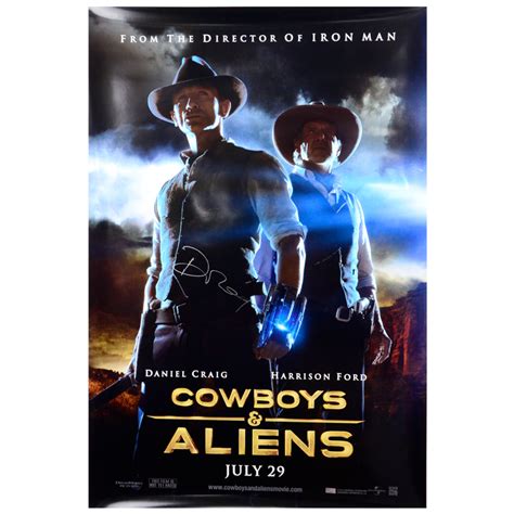 Lot Detail - Daniel Craig Autographed Cowboys & Aliens 27x40 D/S Poster