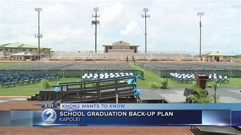 Kapolei makes backup plans if severe weather hits graduation - YouTube