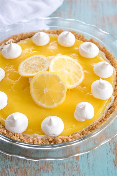 Lemon Cream Cheese Pie (no bake!) | Kitchen Gidget