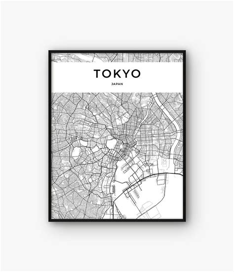 Tokyo Map Print, Tokyo Print, Tokyo Poster, Tokyo Wall Art, Tokyo City ...