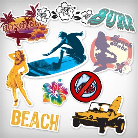 Custom Surf Stickers | Waterproof