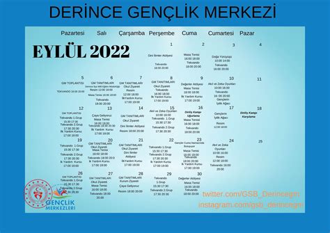 GSB_DerinceGM on Twitter: "Eylül Ayında Derince Gençlik Merkezi 👇 ️ https://t.co/cbFpIF0RDp ...