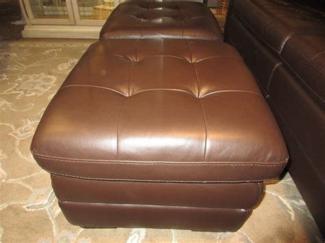 Haverty's Leather Sectional w/Ottoman at The Missing Piece