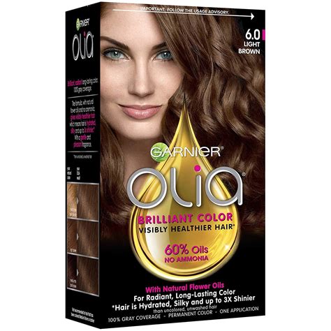 Garnier Olia Ammonia Free Brown Hair Color Dye, 6.0 Light Brown - Walmart.com