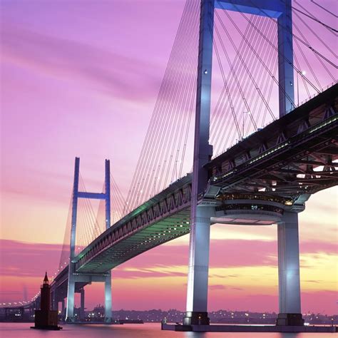 Yokohama Bay Bridge Japan iPad Wallpapers Free Download