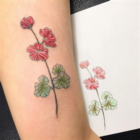 Image result for geranium tattoo | Geranium tattoo, Tattoos, Flower tattoo