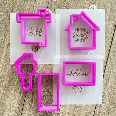 New Home Cookie Decorating Set - bakeartstencils